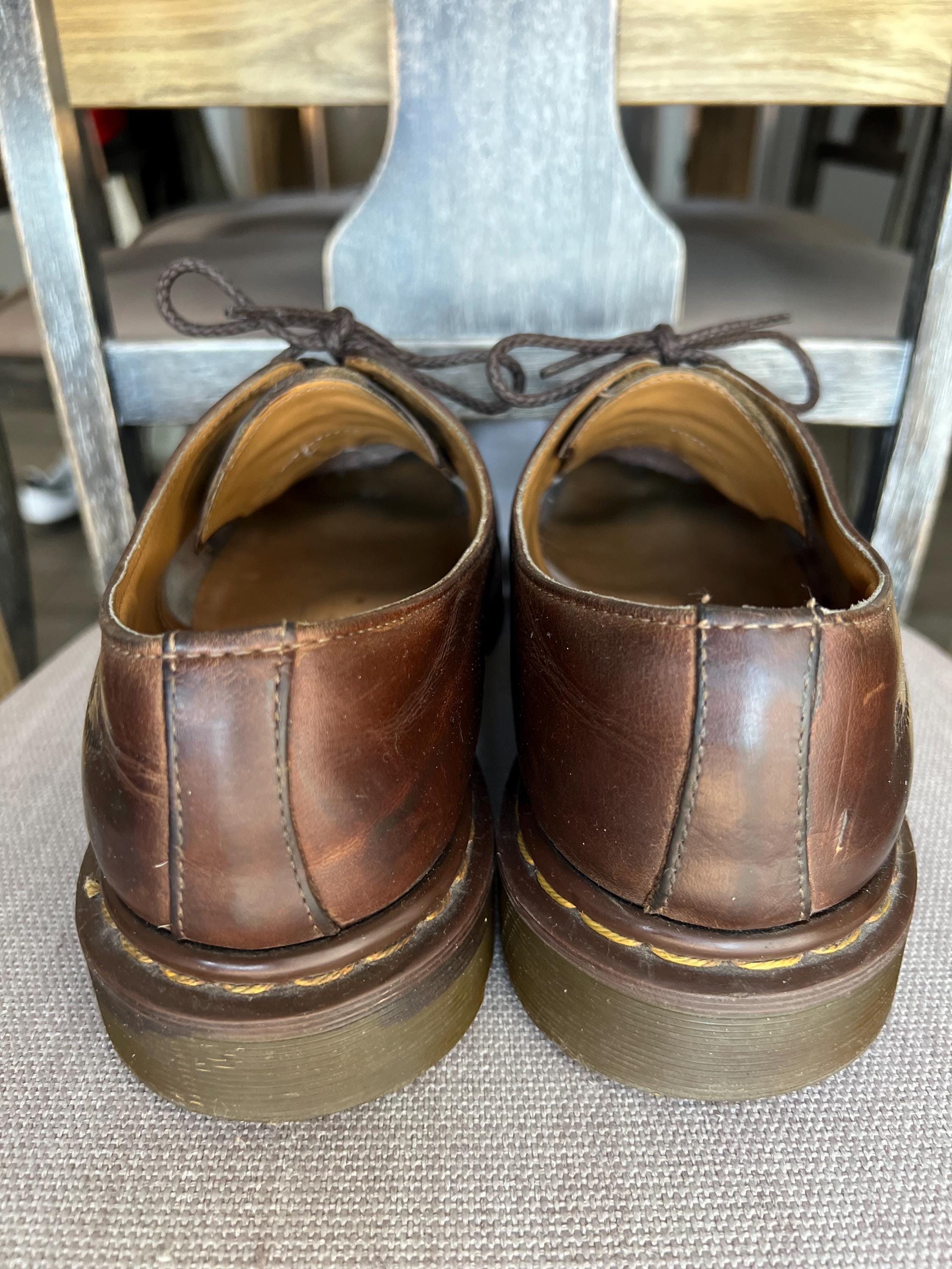 Vintage Dr. Martens 1561 Leather Oxfords Brown Mens Size 9 AW004 Vintage Brown Leather Dr. Martens Oxford | Mercari main image 2