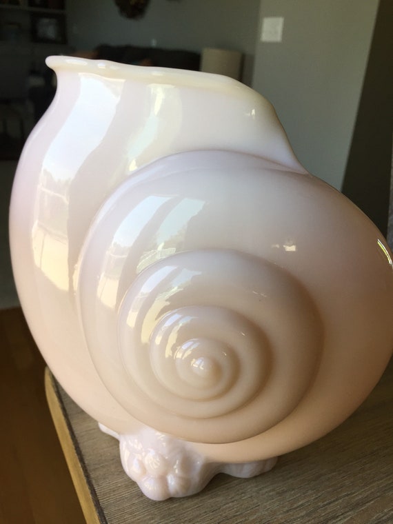 Vintage Cambridge Crown Tuscan Seashell Flower Vase 7 Etsy