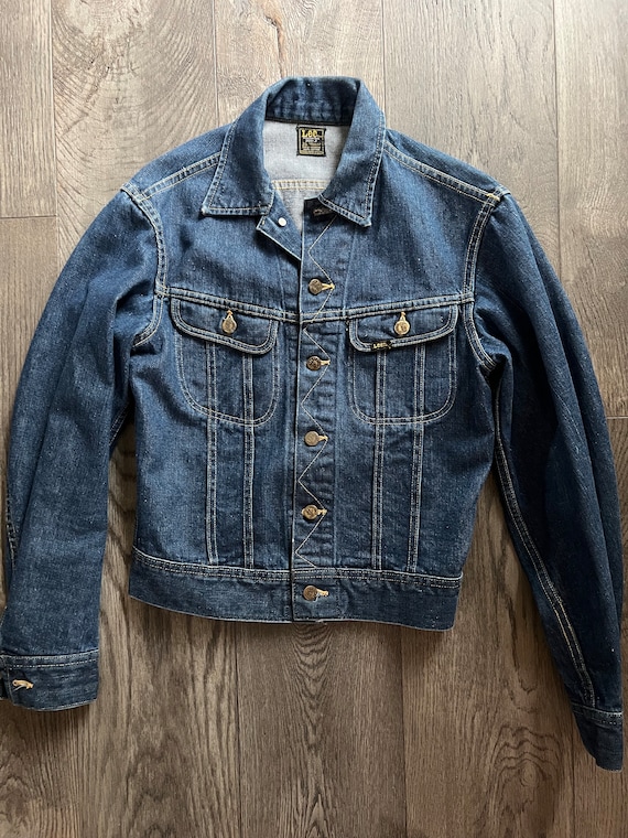 Vintage 1960's Lee 101-J Union Made Sandorized Denim Trucker