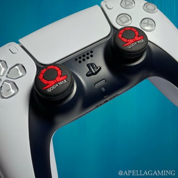 God of War Kratos Ragnarok Themed Analog Covers - For PS5, PS4 Playstation and Xbox Series or Xbox One Thumb Caps - gaming grips!