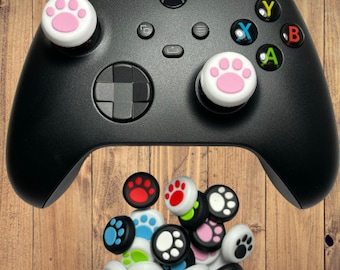 PICK 2 PAIRS - Cute Paw Kitten Puppy Cat Dog Joycon Analog Covers - For Playstation or Xbox One Thumb Caps Grips - Improved performance