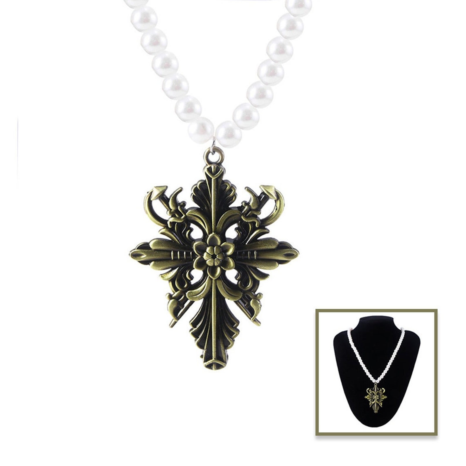 RE8 Lady Dimitrescu Necklace Boss Video Game Metal Prop Etsy