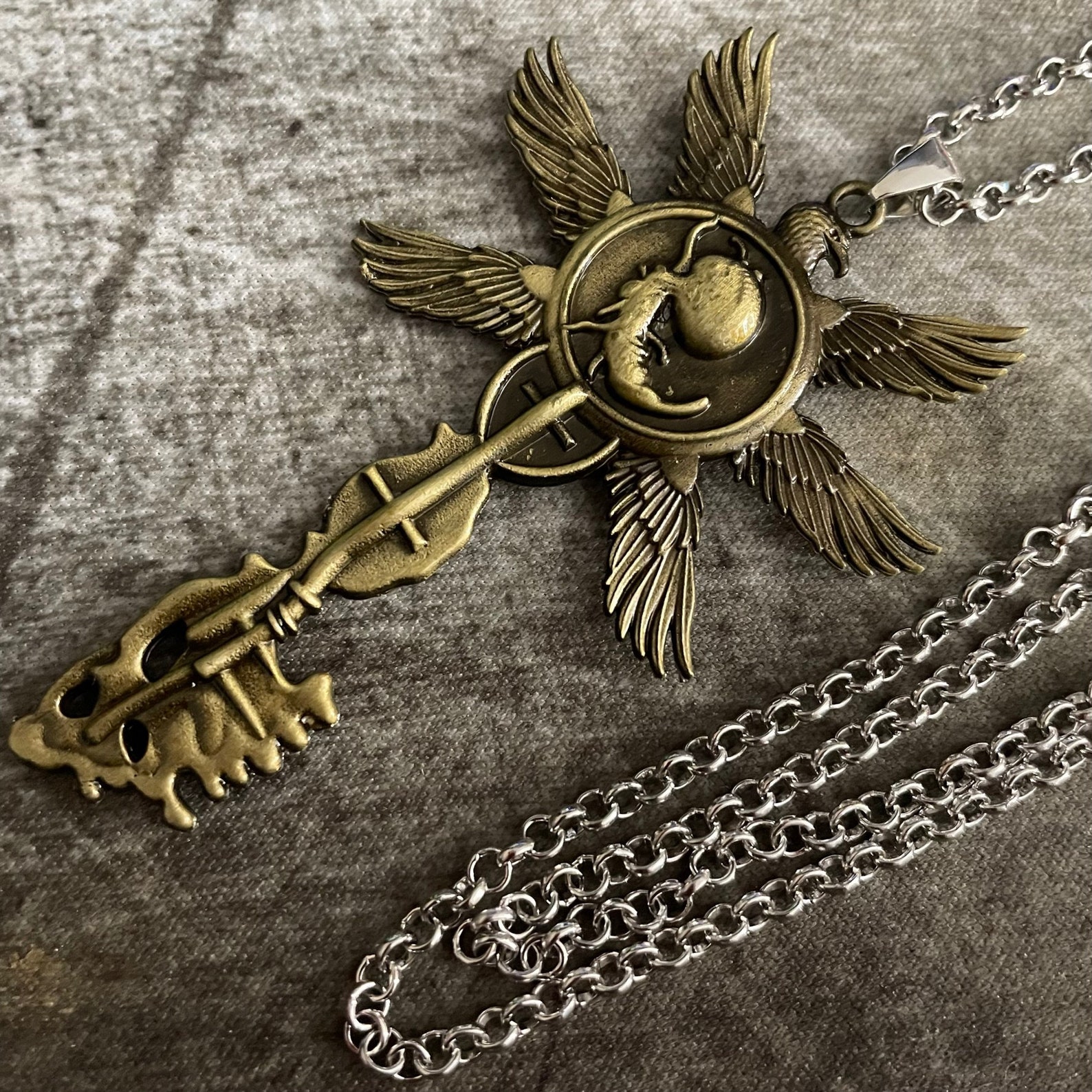 Resident Evil 8 RE8 Village Sixwinged Unborn Key Necklace Etsy