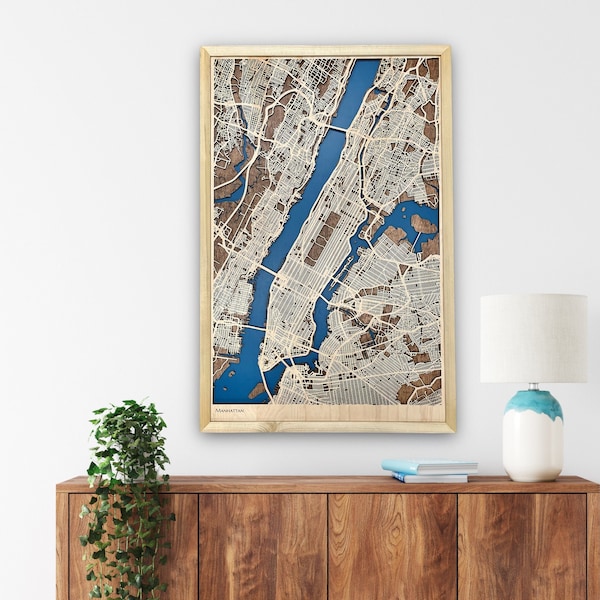 Custom City Map of any City in the World, Personalized Laser Cut Wood Map, map gift, custom map