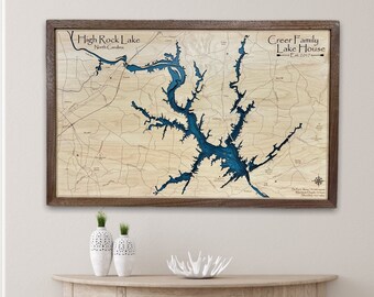 High Rock Lake Map - Etsy
