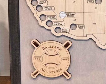 Replacement Nameplate for Baseball Stadium Travel Map