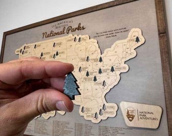 Replacement Tree Markers for National Parks Travel Map