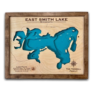 East smith lake, Custom Wood Map, Lake House Decor, Sign, Custom Lake Map, Cabin Lake Map, Lake House Art