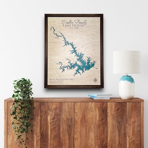 Custom lake art, custom 3d lake map, accurate topography, water depths, Wedding gift, anniversary gift, housewarming gift, lake art