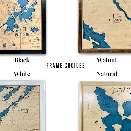 Upper Saranac Lake, Choose Your Custom Design, Custom Wood Map, Lake House Decor, Sign, Custom Lake Map, Cabin Lake Map, Lake House Art main image 5