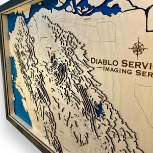 Custom Topography Wood Art, Farm Map, Mountain Map, custom contour map, Volcano Contour Map,  Custom Home Decor
