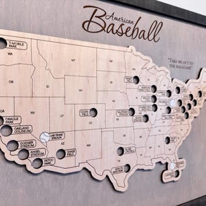 Baseball Stadium Map, Travel Map, Ballpark Travel Map, Tracker, Personalized Gift, Sign, Dad Gift, Gifts for men, Gifts for boys, Gifts