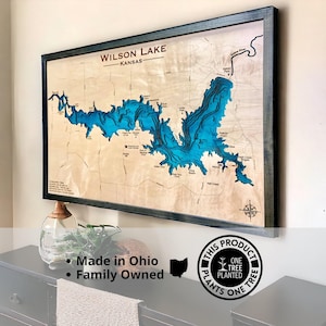 Any Lake, River, Coastal, Mountain topographical customized wood Map Gift personalized topographic, Lake house decor, 3D Custom Lake art