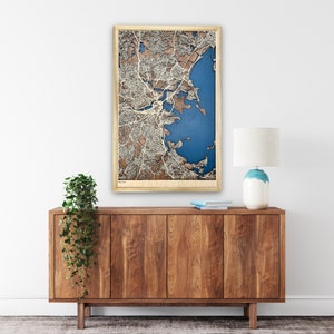 Custom City Map of any City in the World, Personalized Laser Cut Wood Map, map gift, custom map image 9