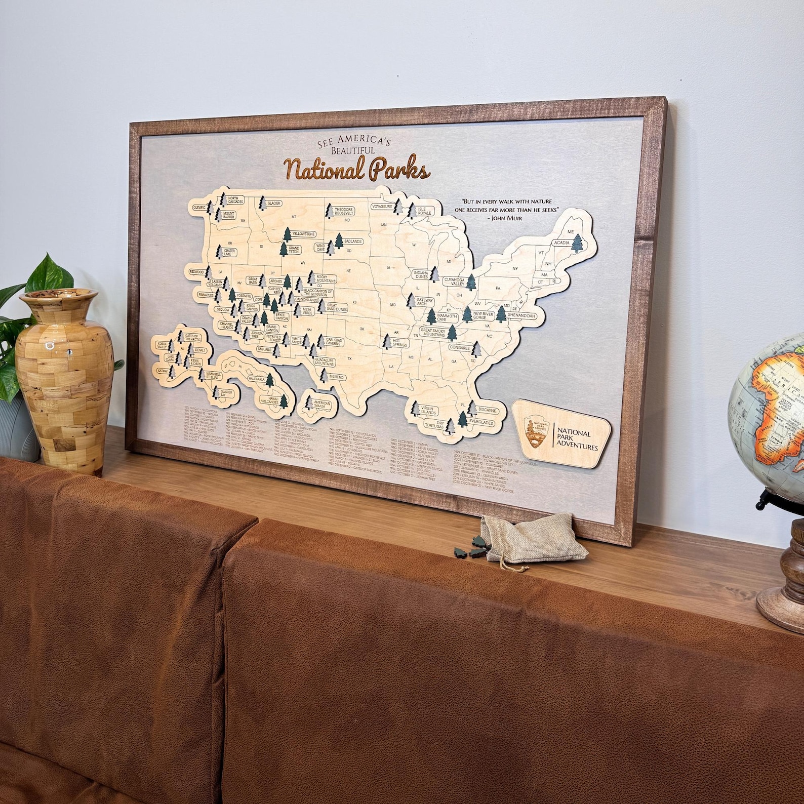 National Park Travel Map - 18x24