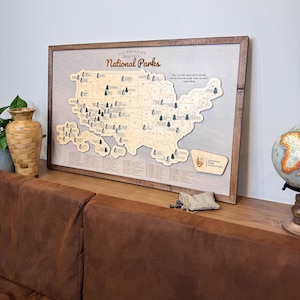 NATIONAL PARK Travel Map,  National Park Gift,  custom National Park map, National park map, National park marker, National park lover