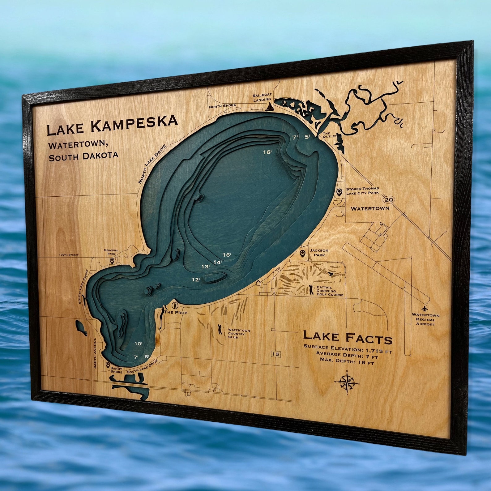 Lake Kampeska choose Your Design Lake House Decor Custom Etsy