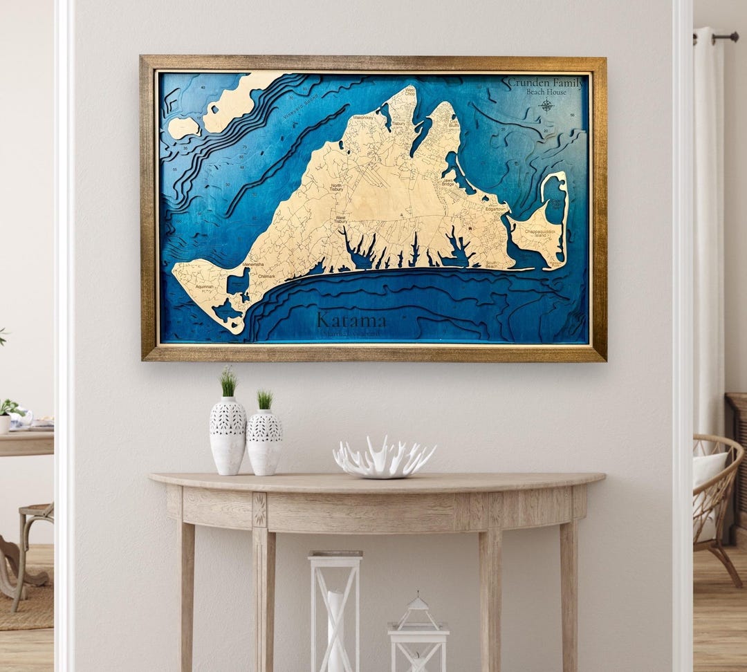 Custom Map Gift Engraved on Wood Map Personalized Gifts Map Print Lake ...