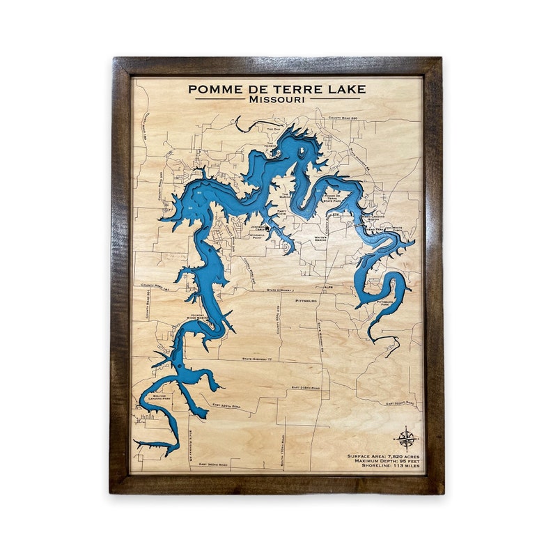 Lake Tawakoni Custom Lake Map Nautical Decor Lake House Etsy