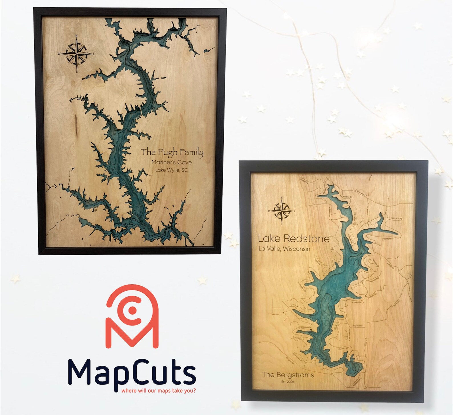 MONROE LAKE 3D Lake Depth Map Lake House Decor Personalized Etsy