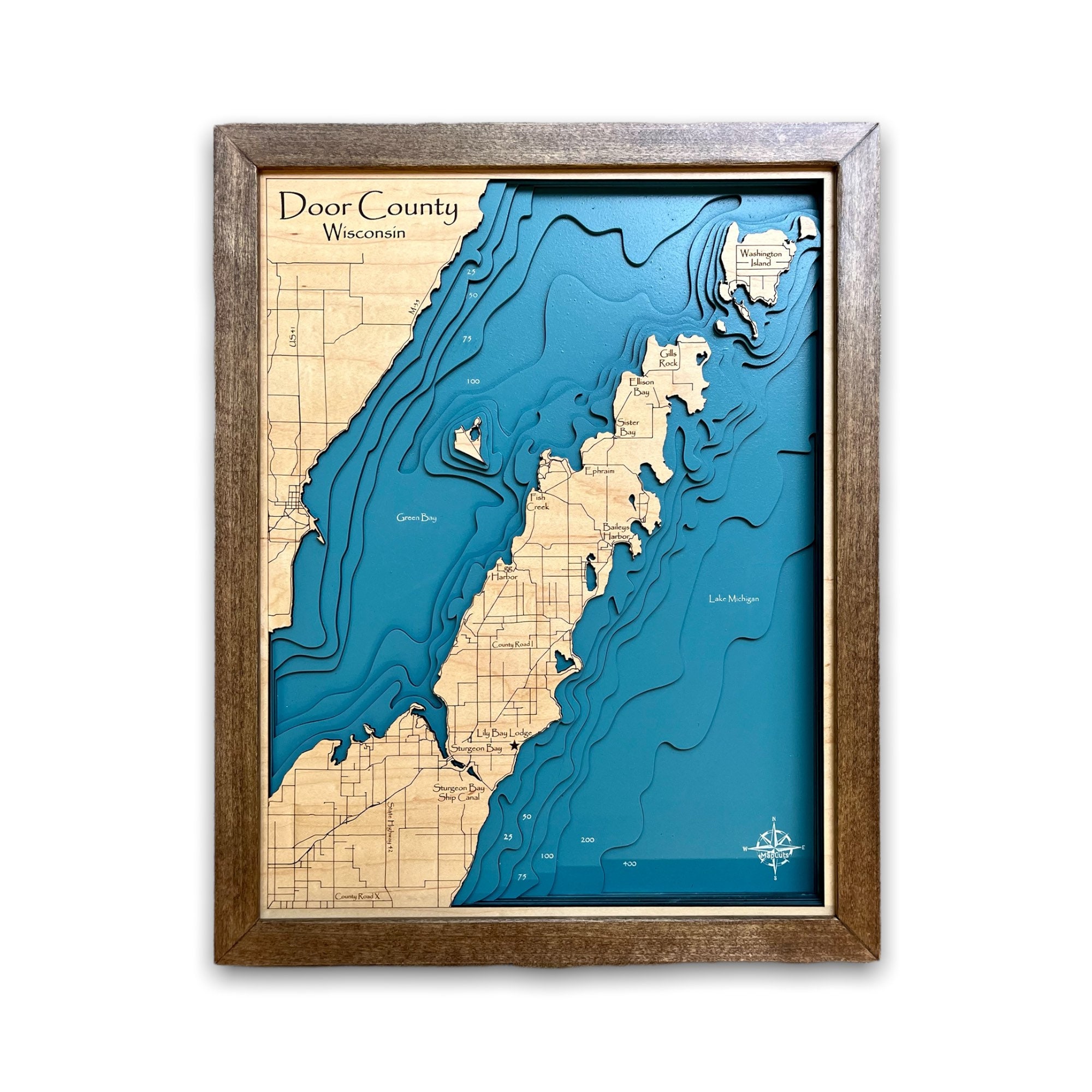 Fox Lake Custom Lake Map Nautical Decor Lake House Decor - Etsy