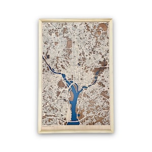 Custom City Map of any City in the World, Personalized Laser Cut Wood Map, map gift, custom map image 4