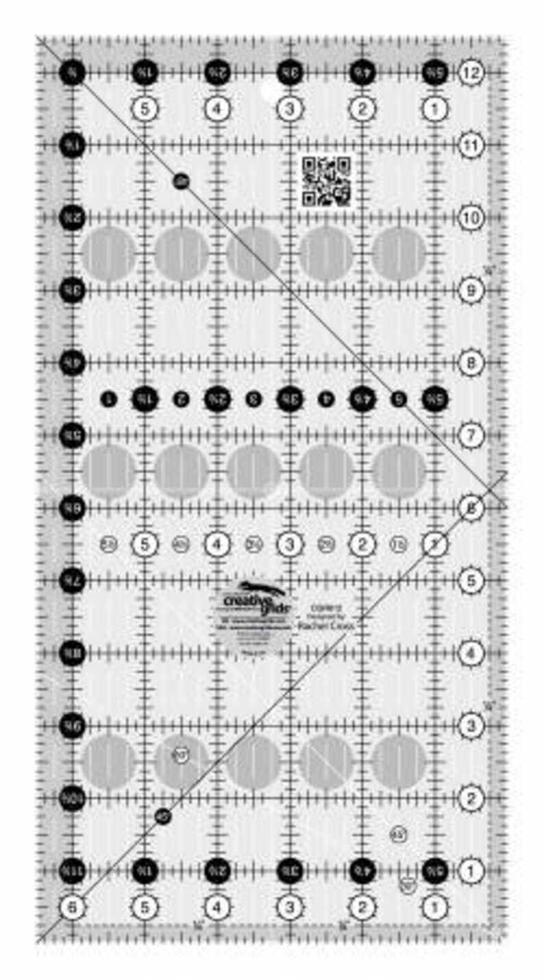 Creative Grids Quilt Ruler 61/2in X 121/2in Etsy