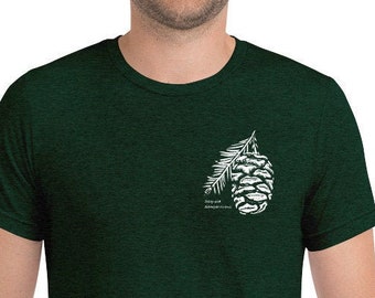 Camiseta de manga corta con diseño de piña de secuoya