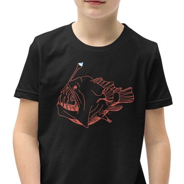 Anglerfish / Short sleeve kids t-shirt / Deep Sea Fish T shirt