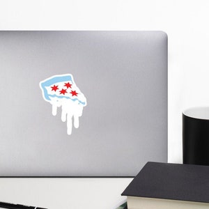 Chicago Flag als Pizza Bubble-vrije stickers