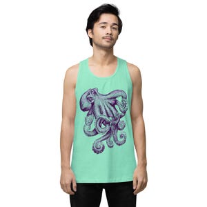 Premium Sketchtopus-tanktop voor heren