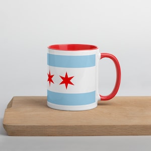 Chicago-Flaggen-Tasse mit Farbe innen