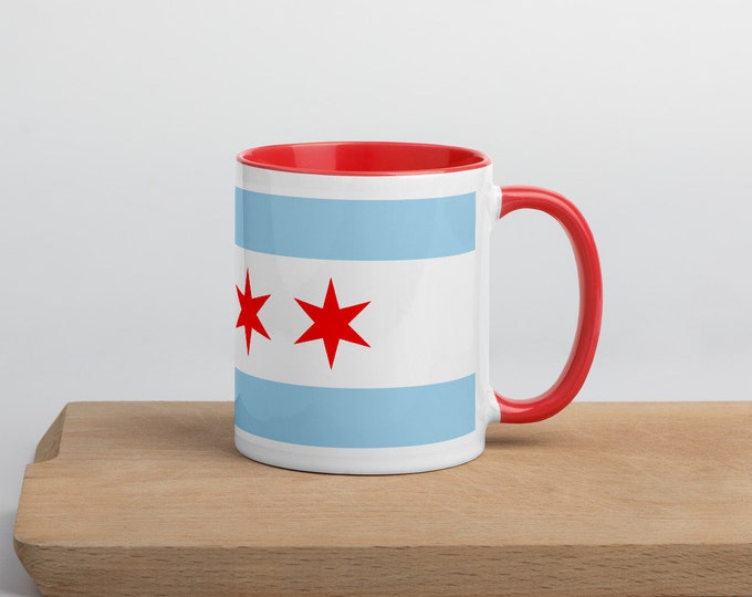 Chicago Flag Mug with Color Inside