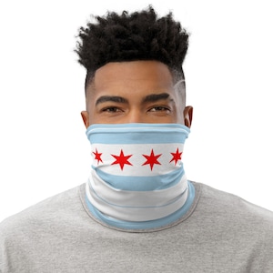 Chicago Flag Neck Gaiter / Chicago Face Mask
