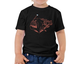 Anglerfish / Short sleeve toddler t-shirt / Deep Sea Fish T shirt