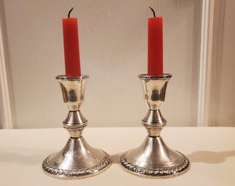 Vintage Sterling Weighted Candle Holders by Duchin Creation - Set