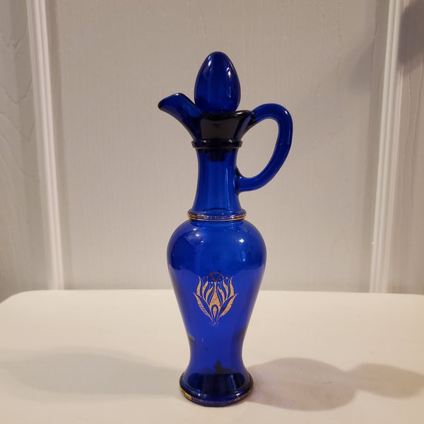 Cobalt Blue Decanter Etsy