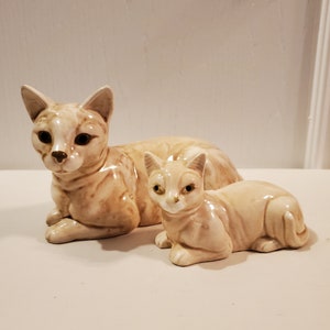 Norleans Siamese Cats Figurines - Set of 2 - Japan
