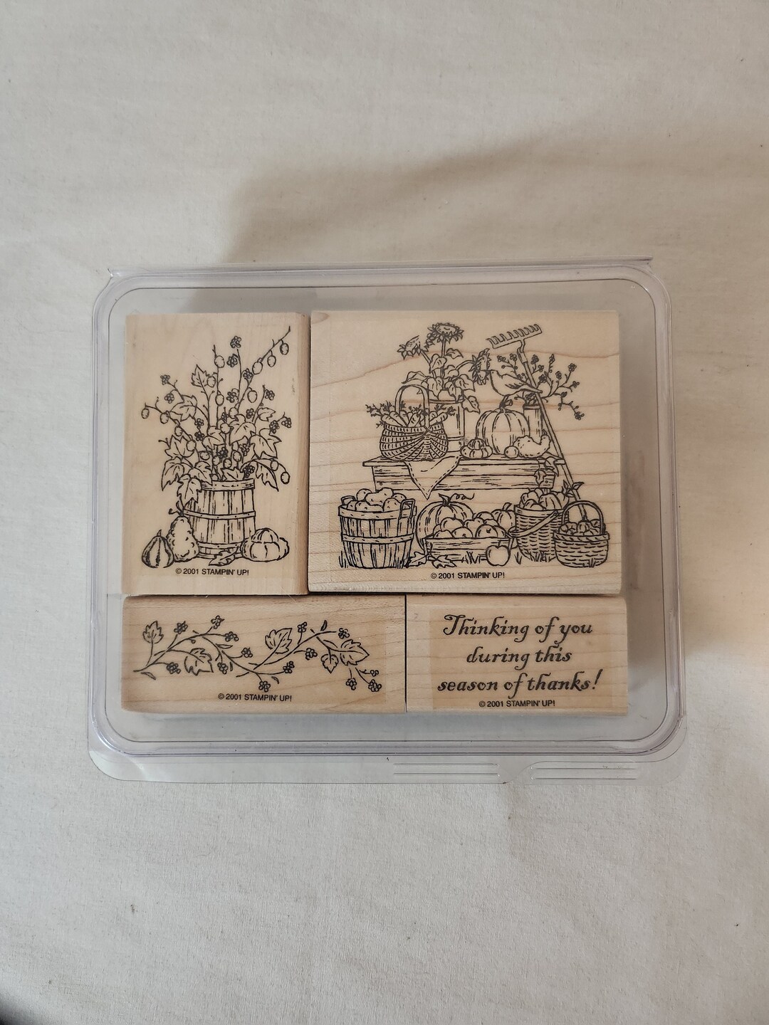 Stampin up Rubber Stamp Set Season of Thanks 2001 Fall Thanksgiving - Etsy