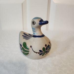 Mexican Pottery Folk Art Duck Figurine