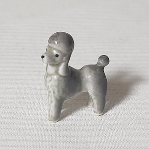 Miniature Gray Poodle Figurine