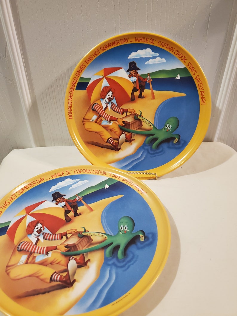 Ronald Mcdonald and Octopus Melamine Plates Set of 4 Etsy