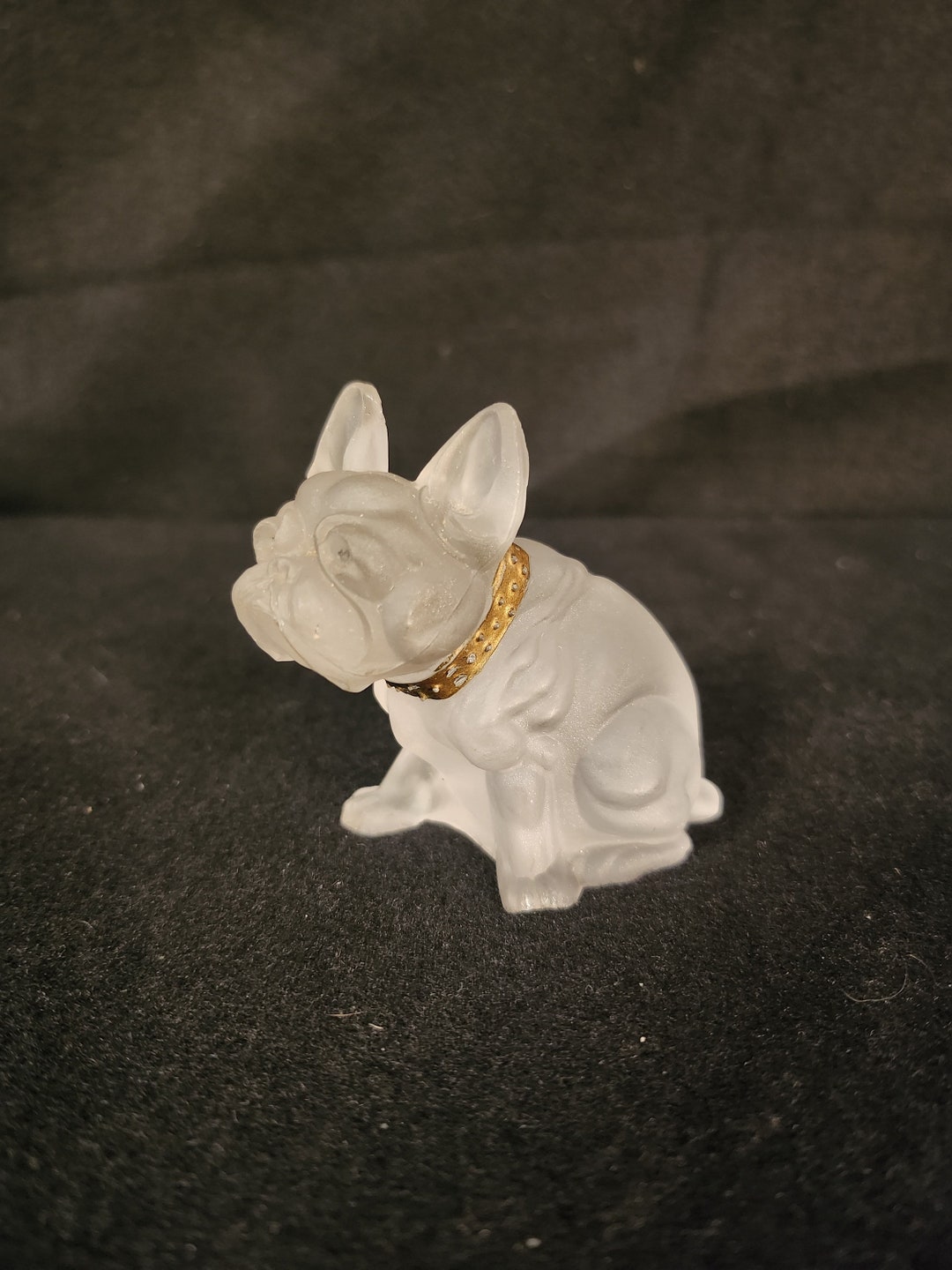 Rosso Clear Glass French Bulldog Figurine Etsy