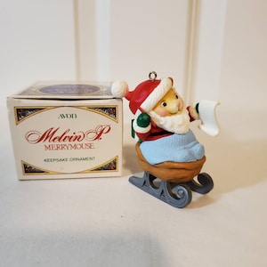 Avon Melvin P. Merrymouse Keepsake Ornament - 1983 Checking His List