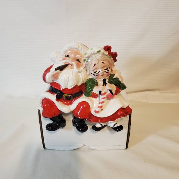 Santa and Mrs Claus Shelf Sitter Lefton Japan - Etsy