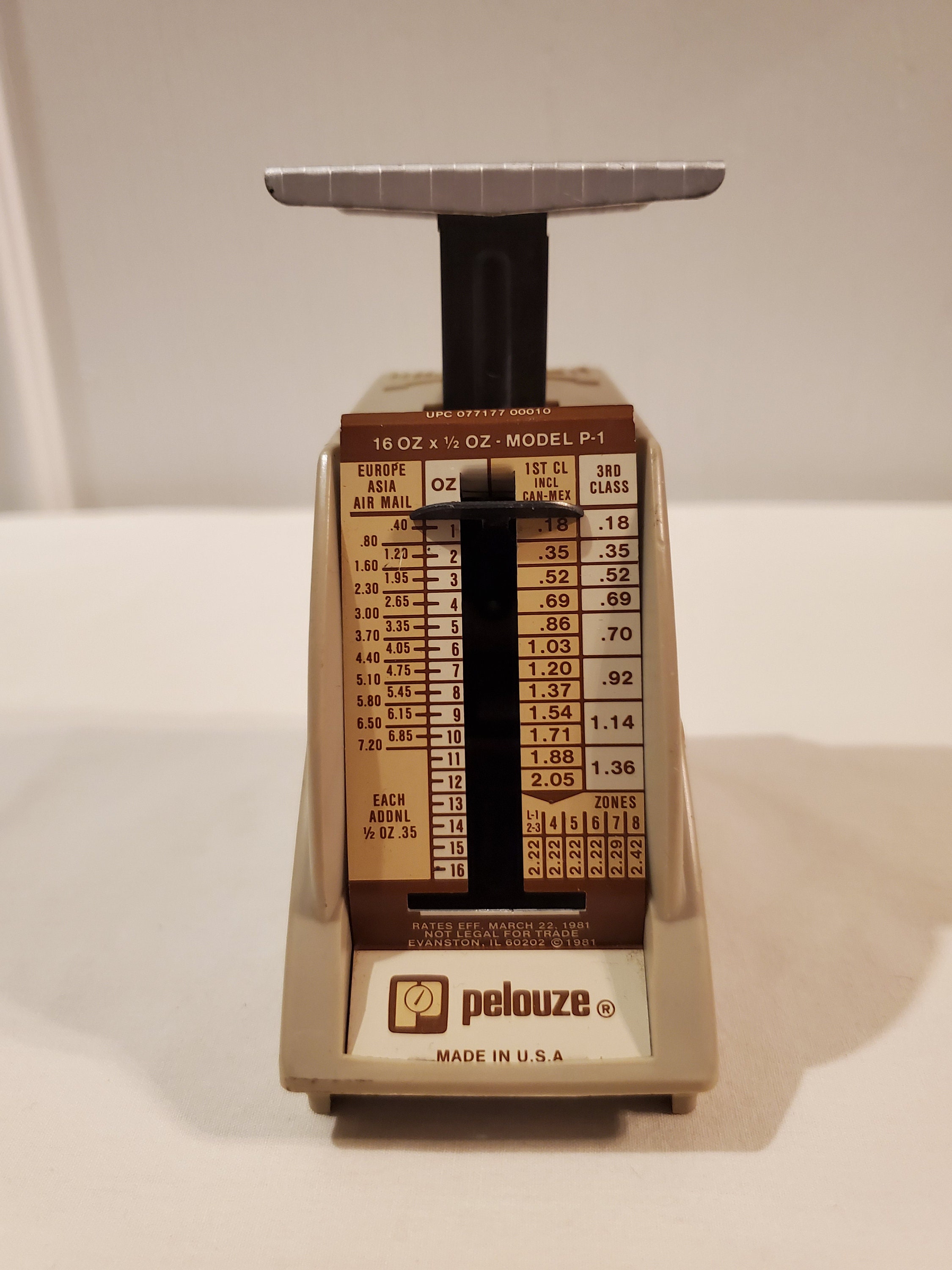 Pelouze Model P1 Postal Scale for Rates 1981 Etsy