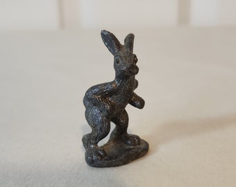 Miniature Pewter Rabbit or Bunny Figure