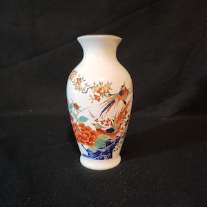 Jarrón pequeño con jardín oriental y faisanes de Interpur - Japón