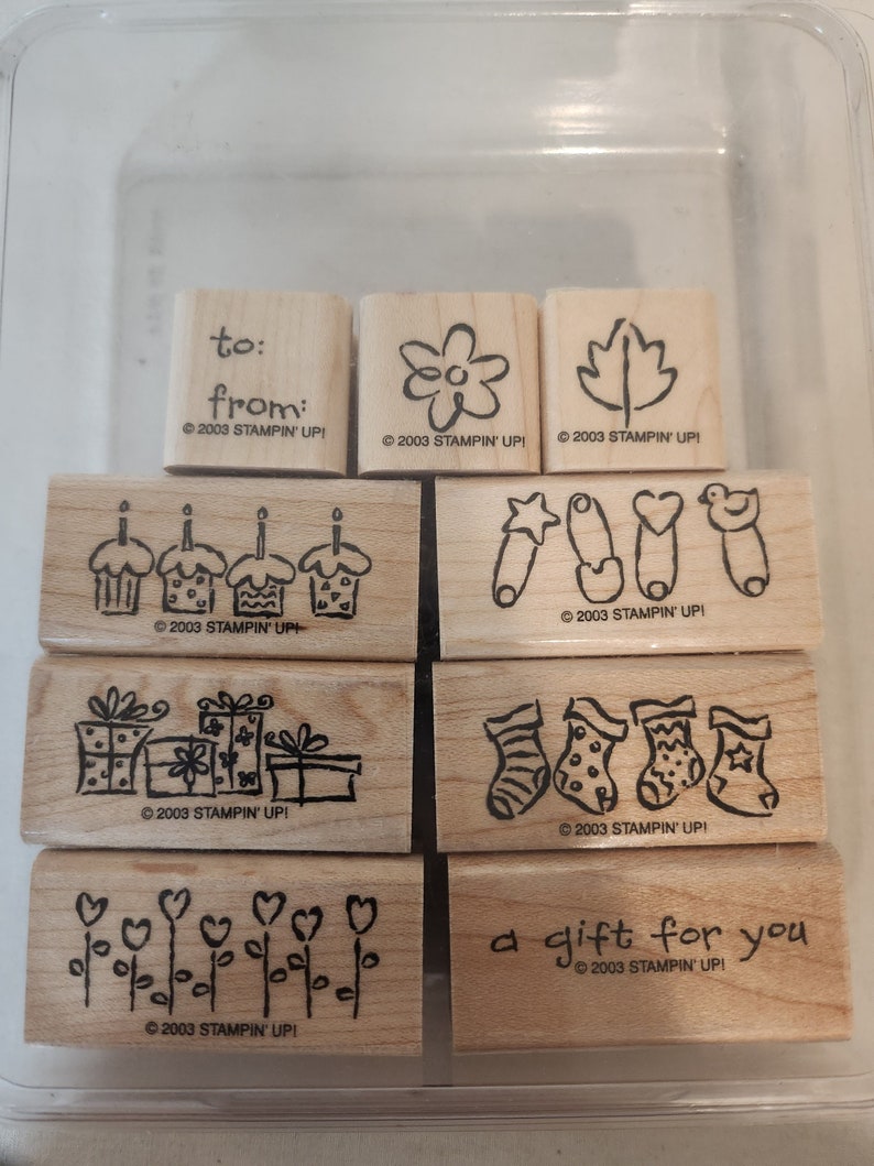 Stampin up Rubber Stamp Set Tag Alongs 2003 Gift Tags - Etsy