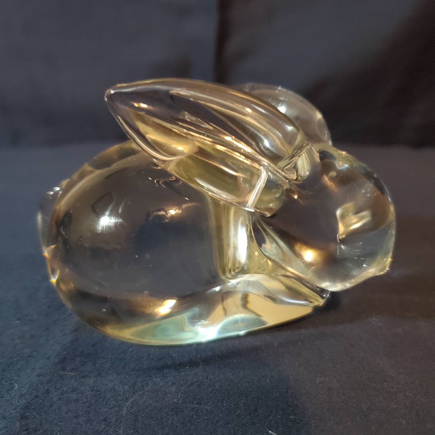 Balos Art Glass Clear Bunny Rabbit Paperweight - Etsy